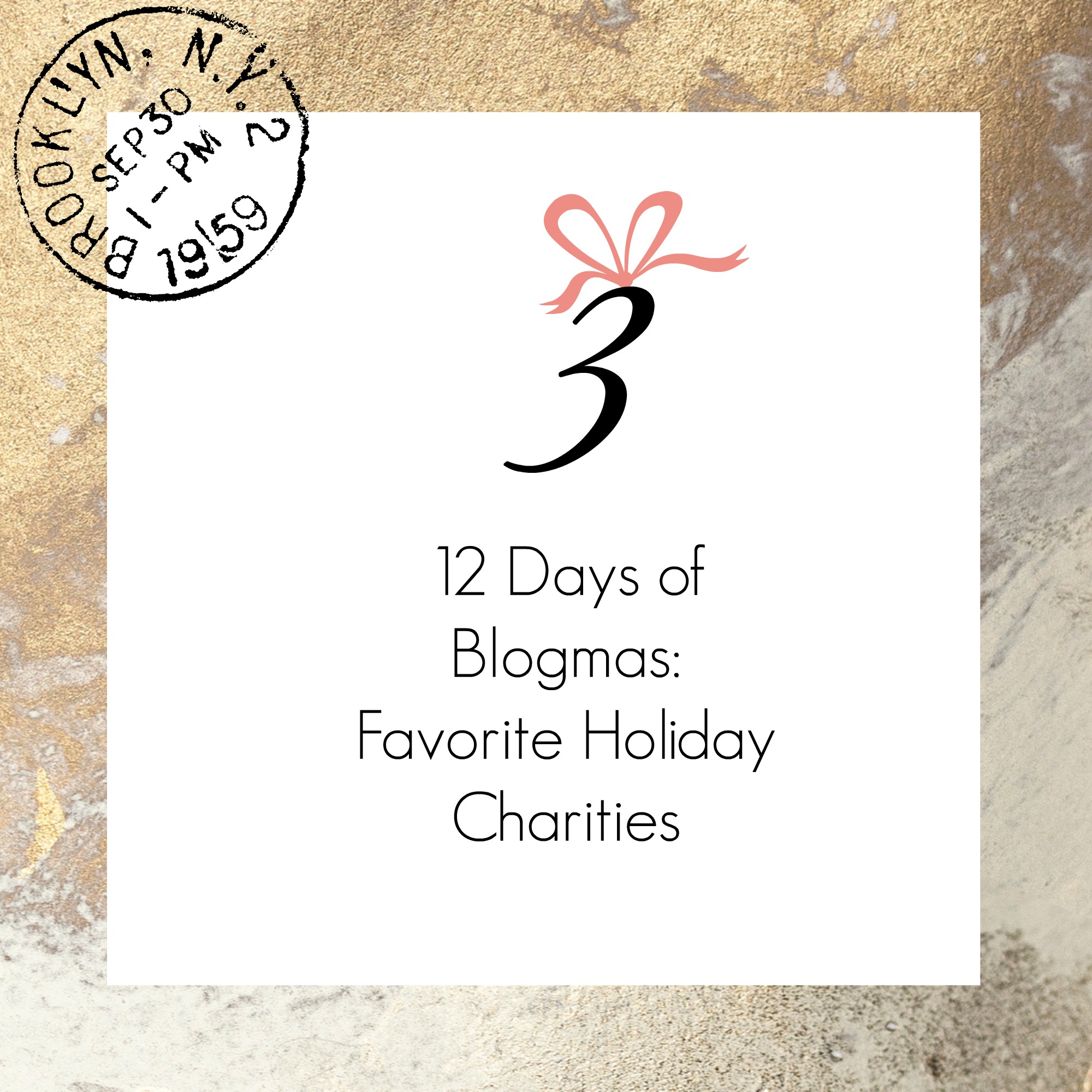 Calgary based blog shares her favorite holiday charities. The third day of Blogmas is all about giving back.