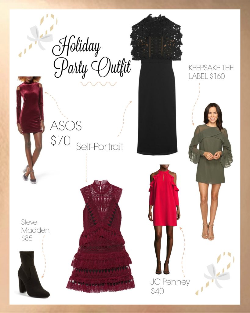 Calgary based blog shares her favorite holiday party outfit. We're chatting lace, fur, red, white, black & of course glam.